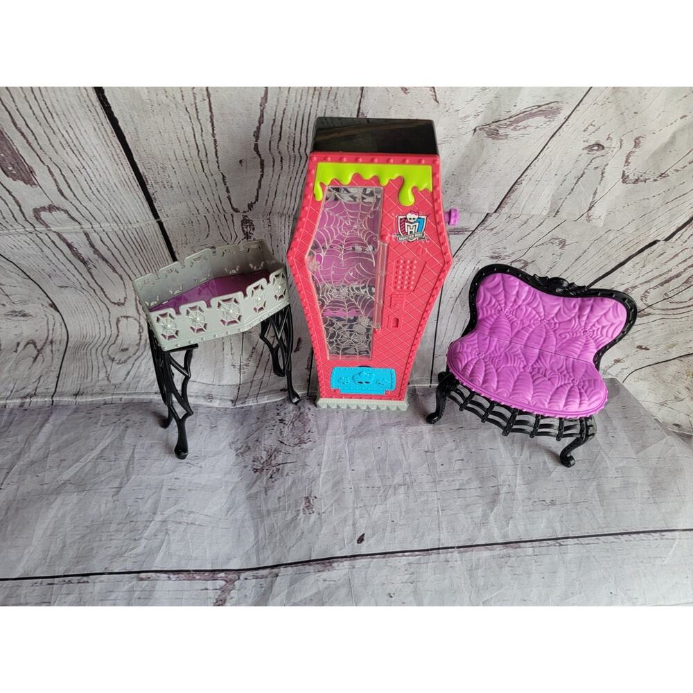 Monster High Social Spots Student Lounge Ghouls Playset Incomplete As Is